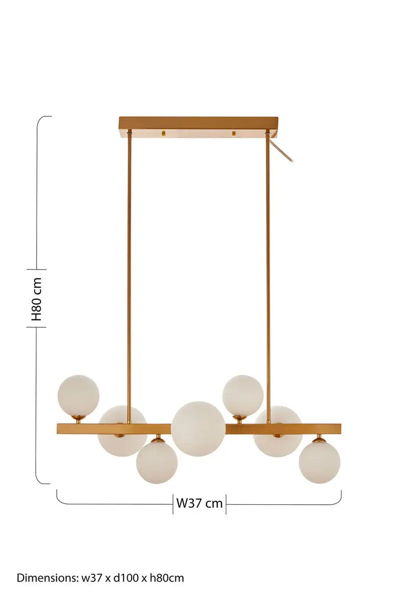 Abira Bronze Finish 7 Light Statement Pendant Light