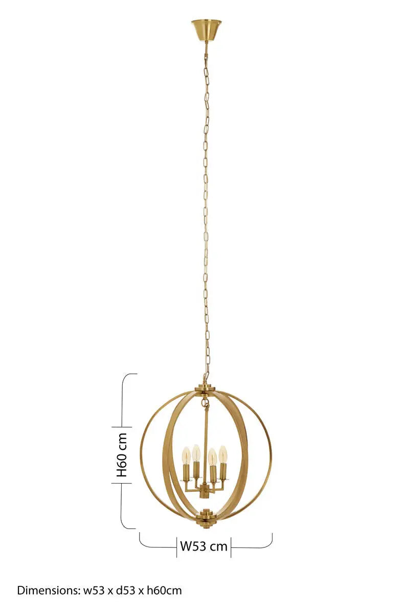 Antique Brass Pendant Light | Censer