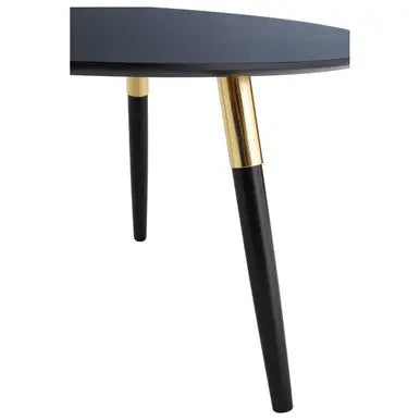 Black and Gold Round Coffee Table, Nostra