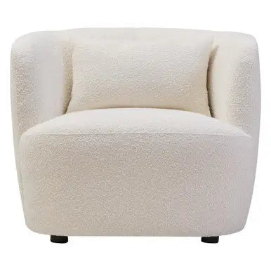 Bruge Textured Cream Curved Chair
