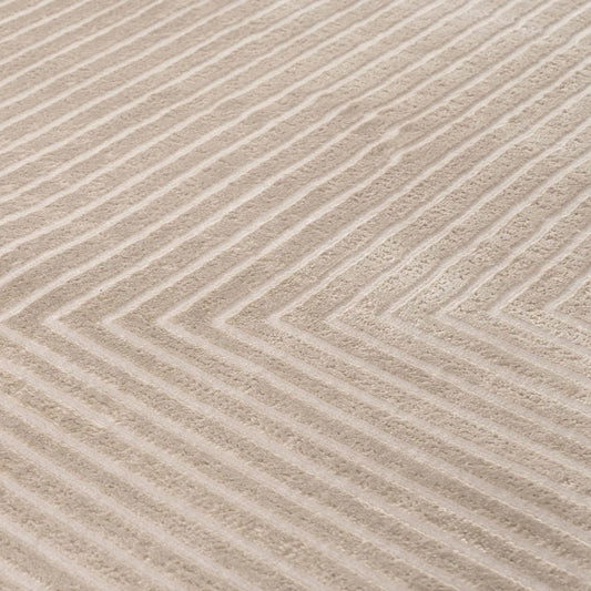 Carmel Beige-Cream Geometric Rug | 6050