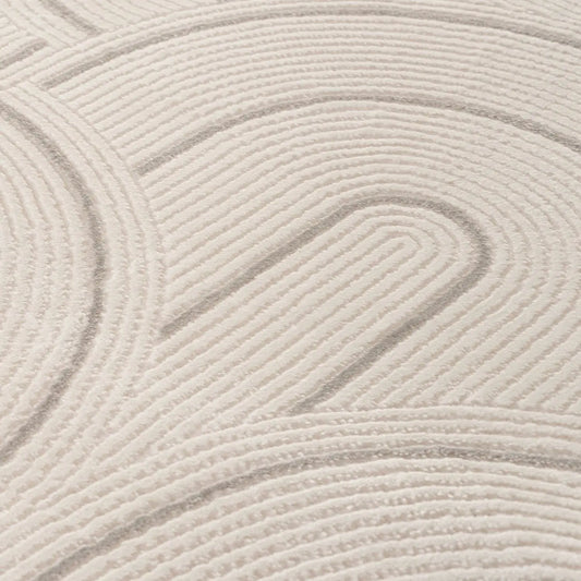 Carmel Cream-Grey Geometric Rug | 6070