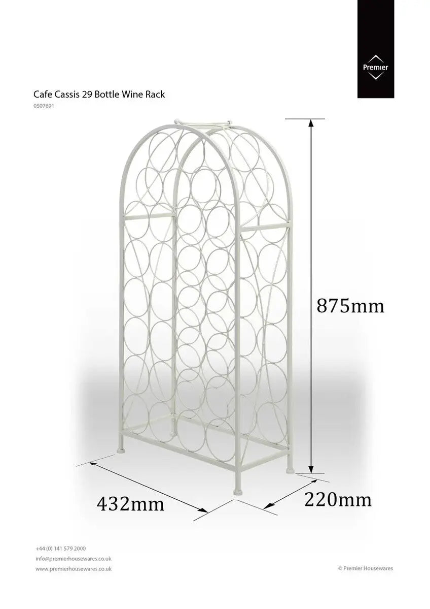 Cream 29 Bottles Wine Rack | Cafe Cassis