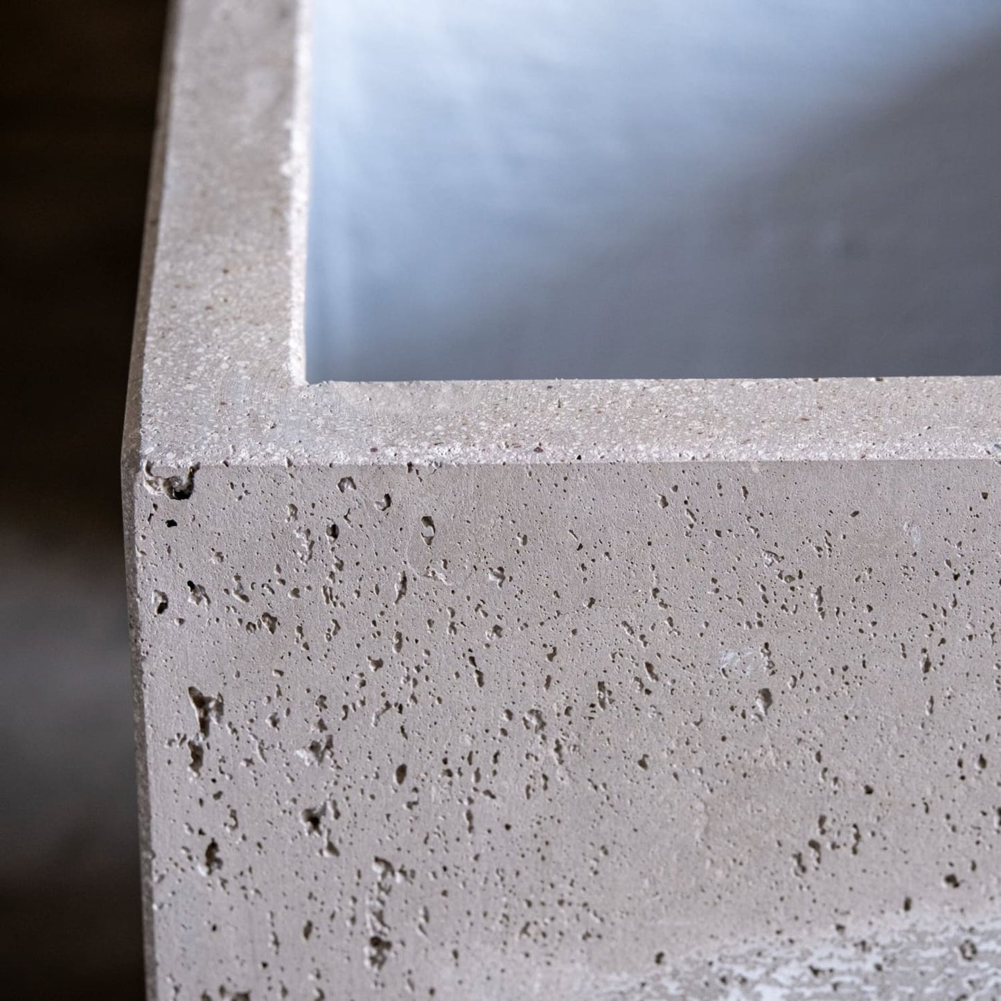 Cubrosa | Truffle – 55cm Large Square Concrete Planter – 115L Heavyweight Plant Pot - Pots & Plants