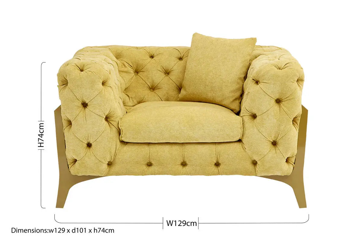 Esme Pistachio Green Tufted Armchair
