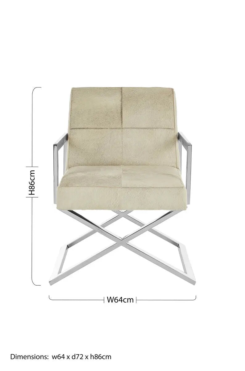 Genuine Grey Leather Chair | Kensington Townhouse