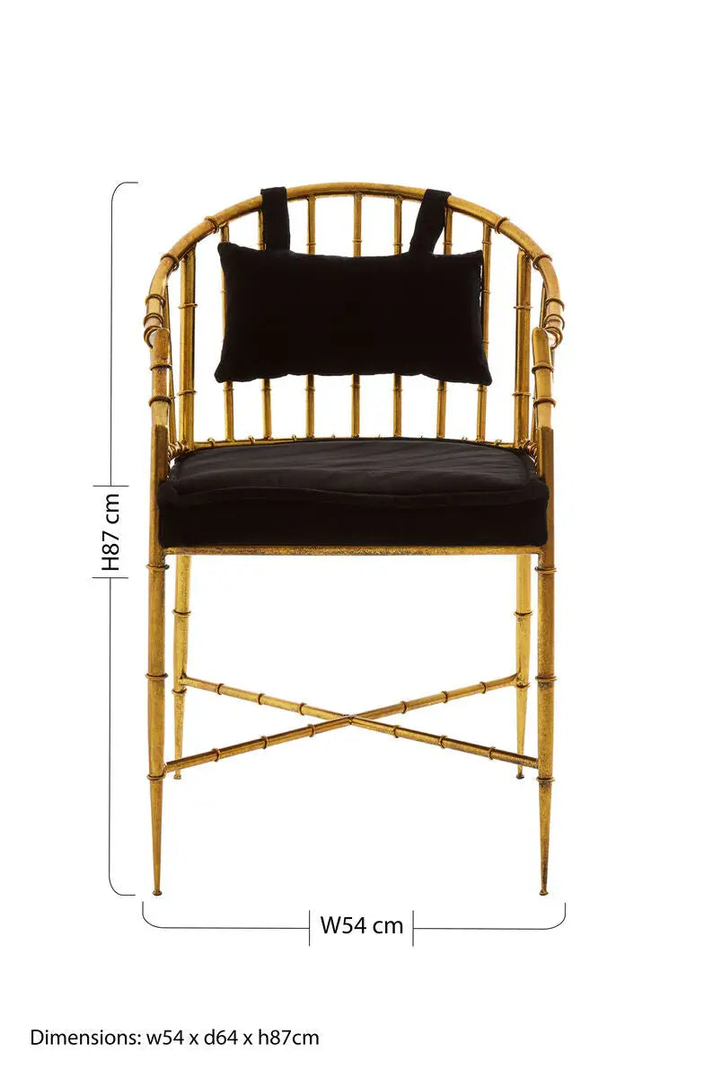 Gold Frame Accent Armchair | Monroe