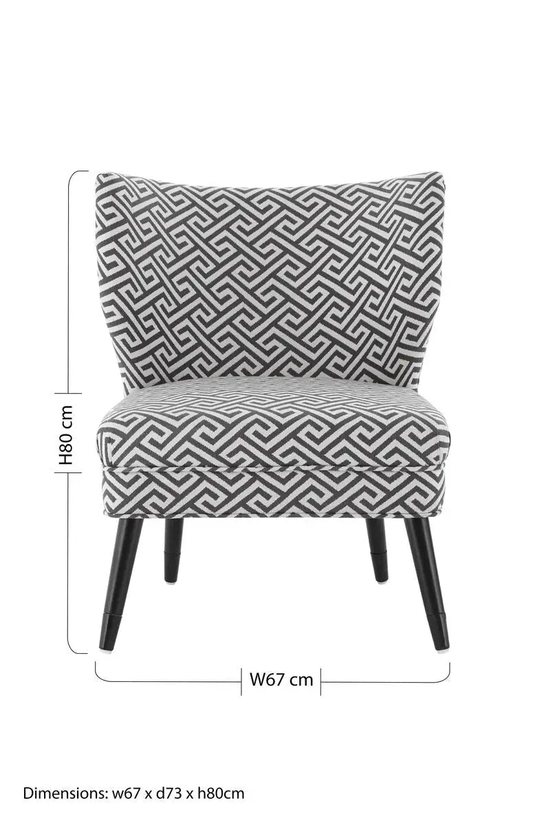 Greek Key Design Accent Chair | Regents Park