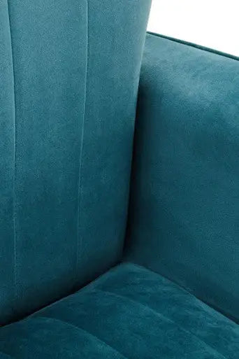 Green Velvet Accent Chair With Gold Finish Legs | Zamora