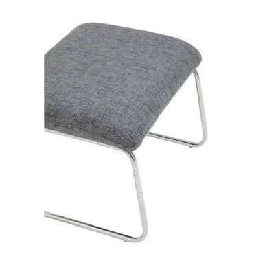 Grey Fabric Lounge Chair and Footstool Set | Azalea