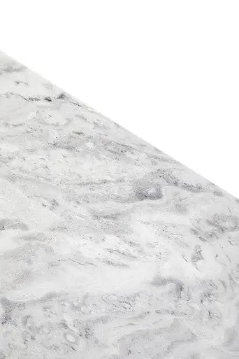 Grey Marble Coffee Table with Geometric Multifaceted Base and Natural Veining, Spezia