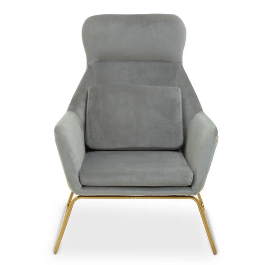 Grey Velvet Armchair | Stockholm