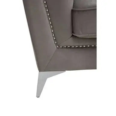 Grey Velvet Chair | Hansa