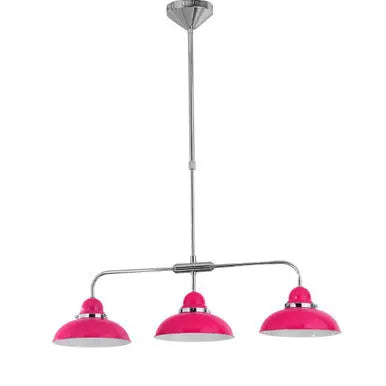 Hot Pink and Chrome 3 Light Pendant | Jasper