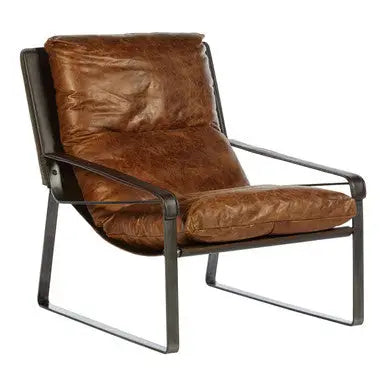 Hoxton Light Brown Leather Lounge Chair
