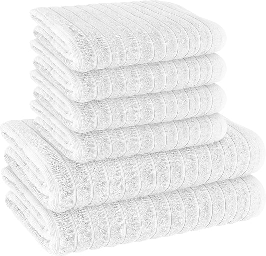 Hydro Cotton Ribbed Towels Highly Absorbent Luxurious Soft Lightweight Quick Dry Jumbo Bath Sheet Packs & Towel Bale