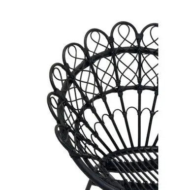 Java Black Rattan Peacock Chair