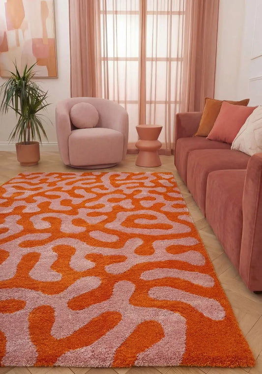 Joli Doodle Orange & Pink Rug