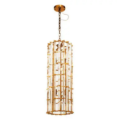 Karli Brass Finish Vertical Large Pendant Light