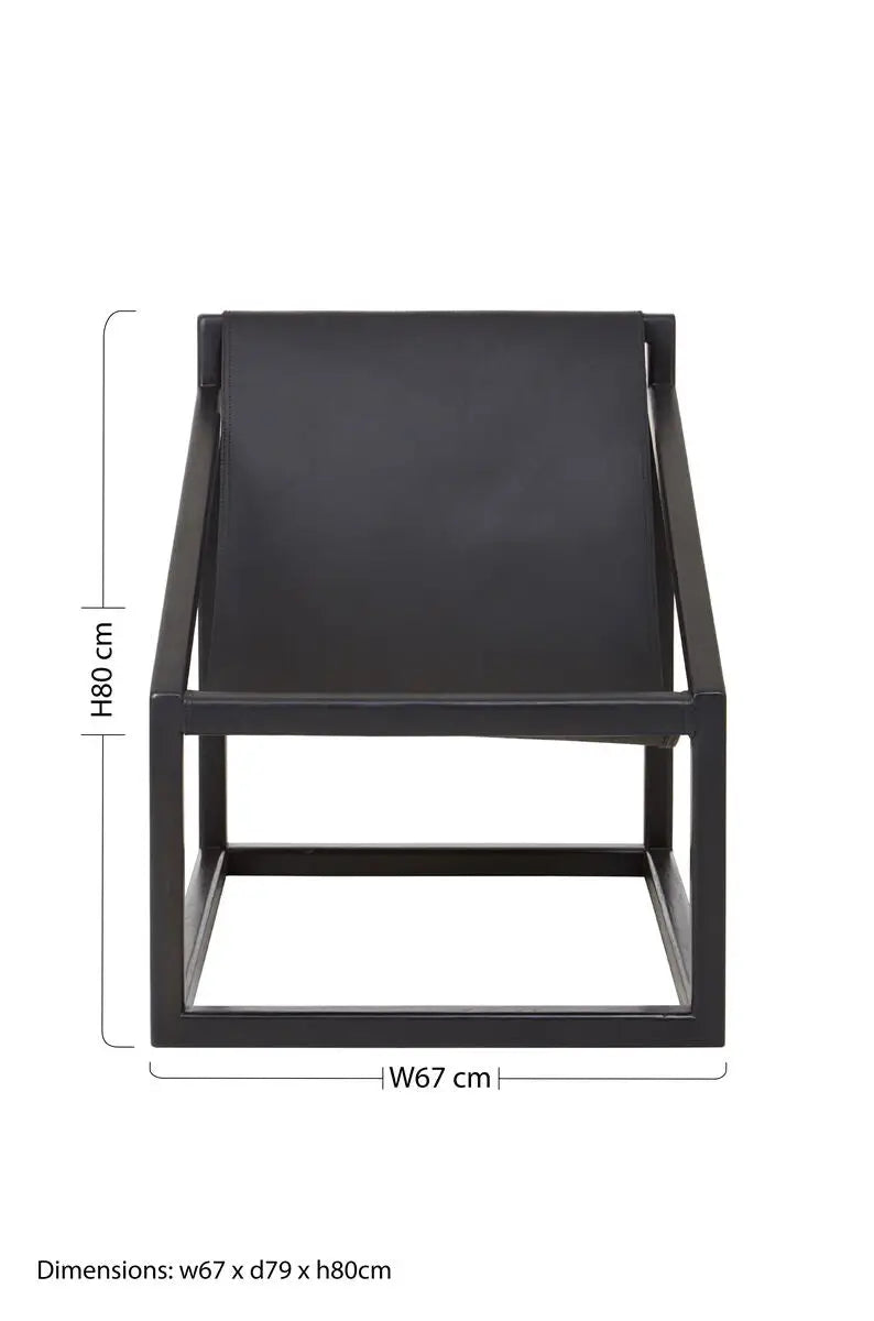 Kendari Black Cubic Frame Chair