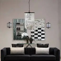 Kensington Townhouse Long Glass Swirl Chandelier