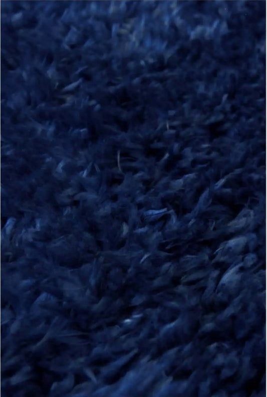 Lagom Navy Shaggy Rug