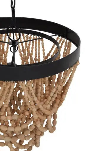 Lapiz Wooden Beads Chandelier
