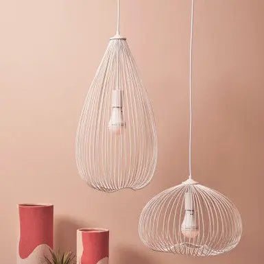 Lavis 1 Bulb White Finish Pendant Light