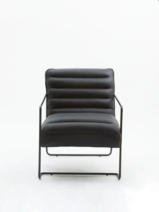 Leather Effect Black Chair | New Foundry