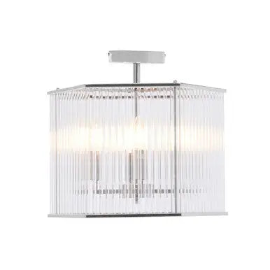Lerici 4 Light Hexagonal Chrome Pendant Light