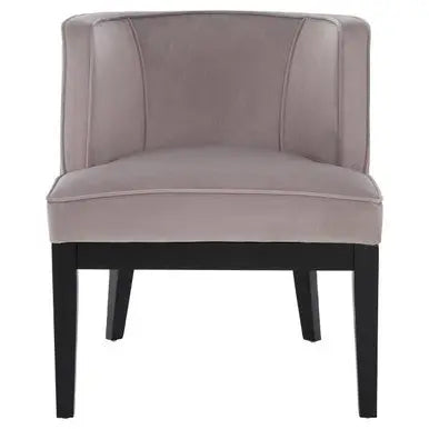 Light Grey Velvet Curved Back Chair | Daxton