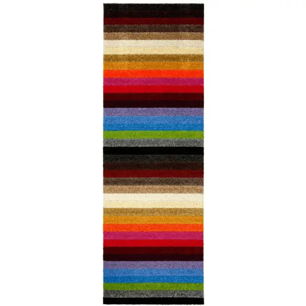 Linea Rainbow Striped Washable Rugs & Runners