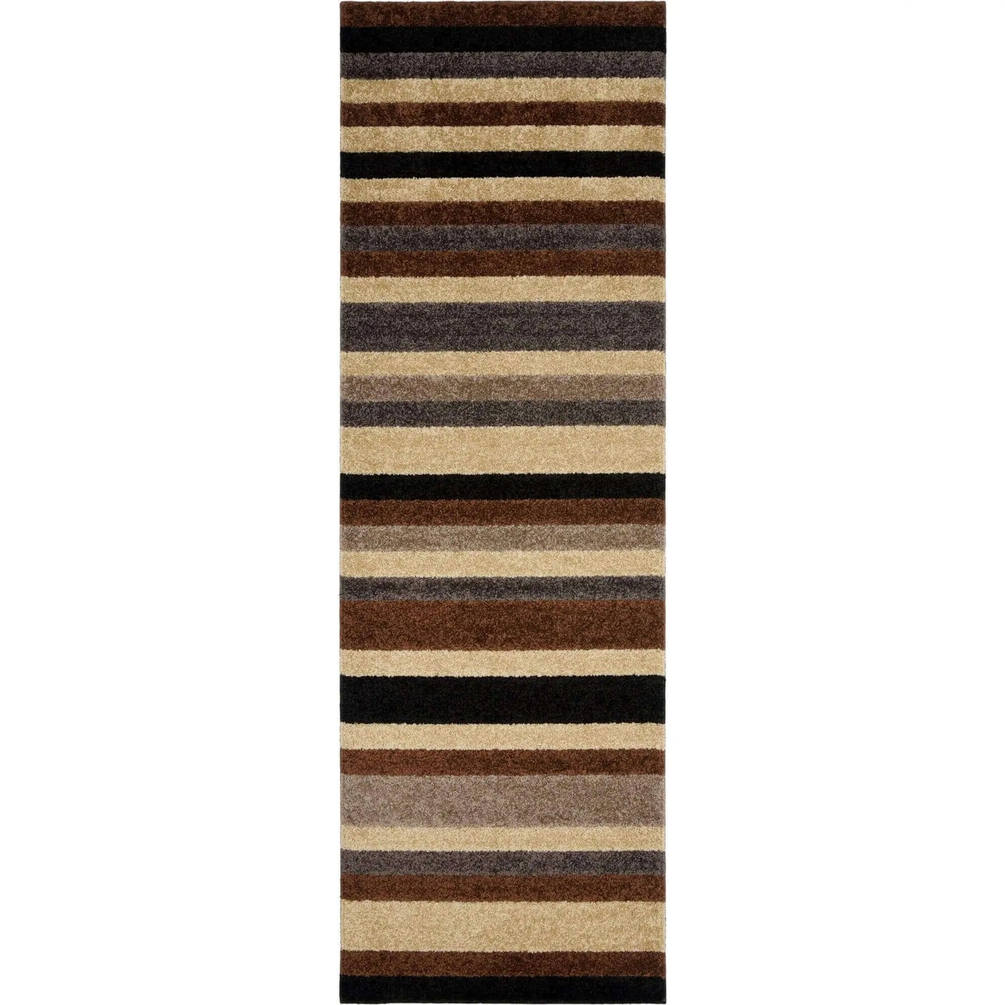Linea Striped Caramel Washable Rug