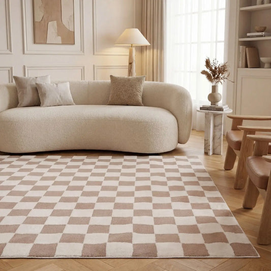 Loft Checkerboard Beige Rug