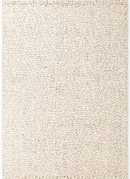 Majoli Natural White Herringbone Wool & Jute Rug