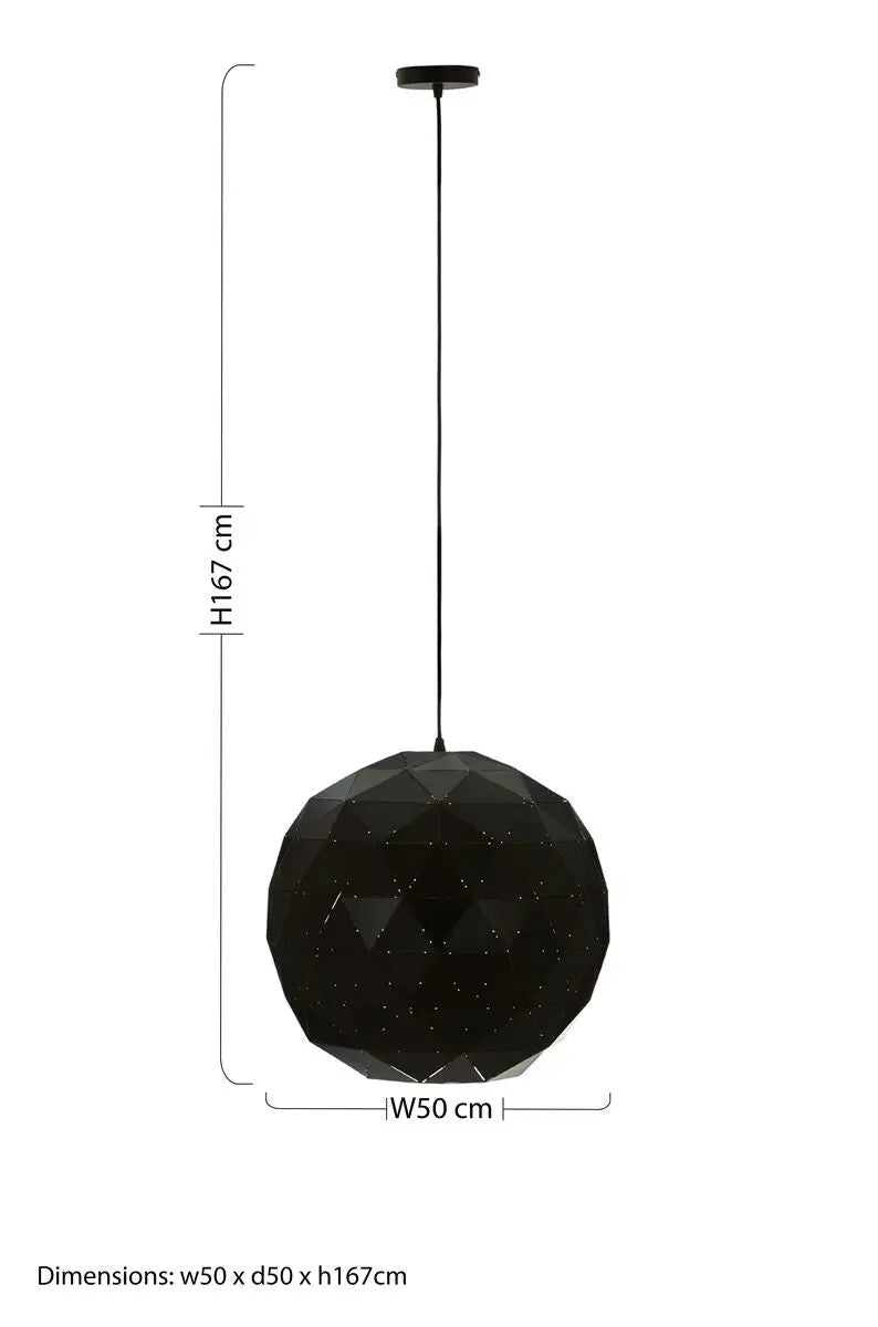 Medium Black and Copper Pendant Light | Mateo