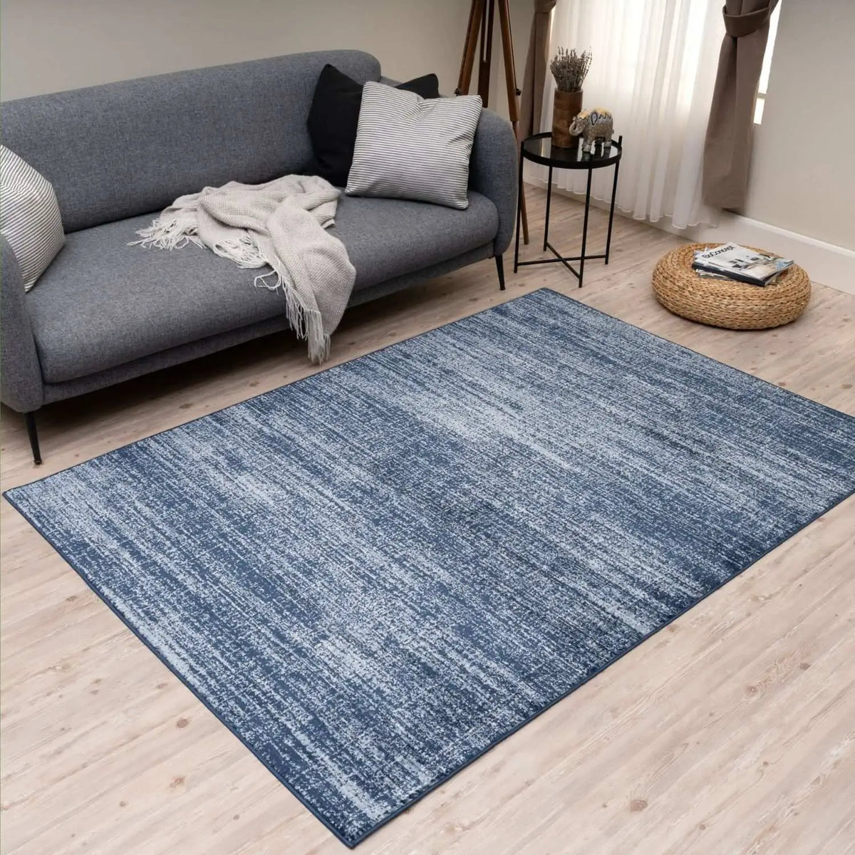 Montana Abstract Blue Rug | 3800Bl