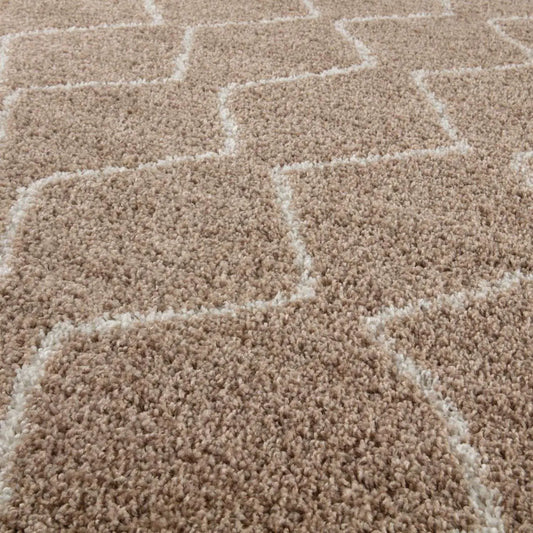 Moroccan Beige Shaggy Rug | 820