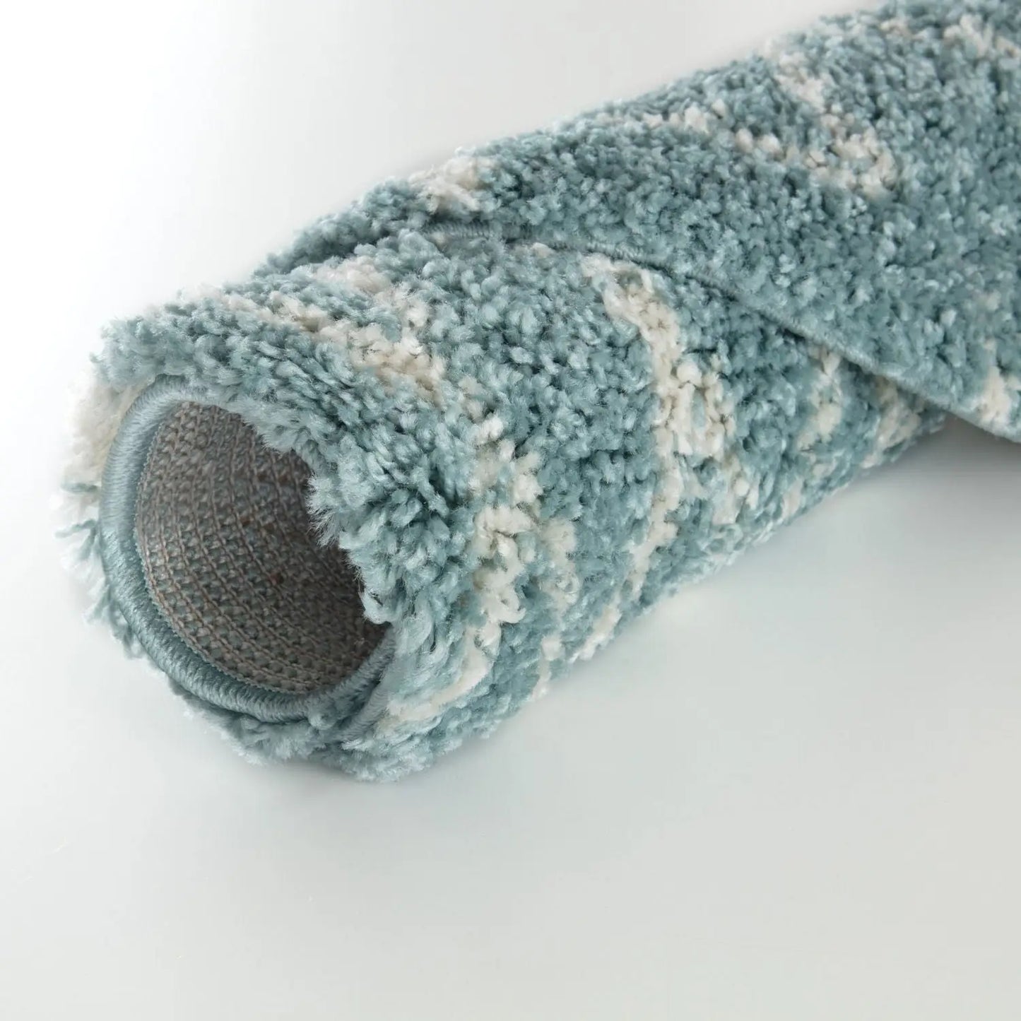 Moroccan Duck Egg Blue Shaggy Rug | 950