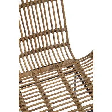 Natural Rattan with Black Metal Armchair | Java