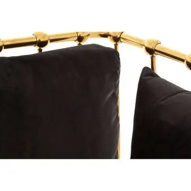 Novo Chair With Gold Finish Tapered Arms