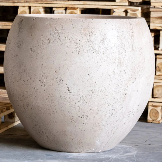 Orbello | Truffle – 55cm Large Concrete Sphere Planter – 82L Round Plant Pot - Pots & Plants