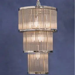 Salasco 3 Tier Nickel Finish Chandelier