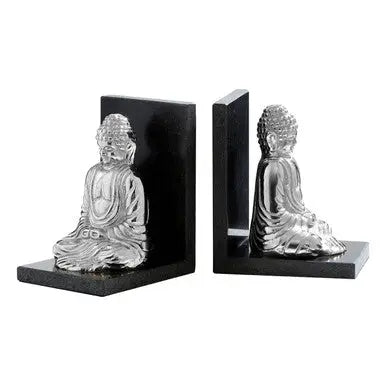 Set of 2 Buddha Bookends with Marble Base | Kinsley