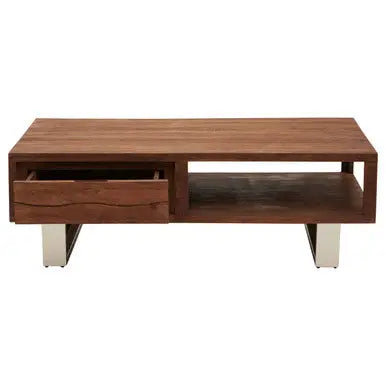 Simla Acacia Wood Coffee Table with Drawer