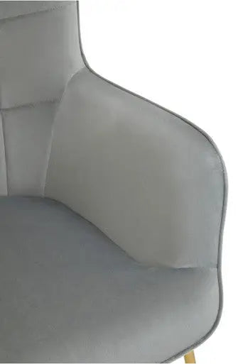 Stockholm Grey Velvet Tufted Chair