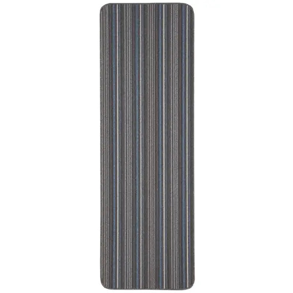 Stockholm Lead/Light Blue Washable Mat
