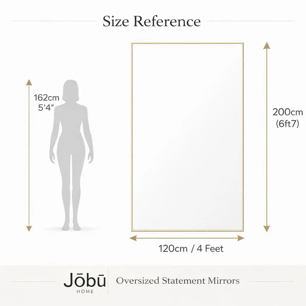 Takara - Full Length Gold Metal Rectangle Mirror - 200cm x 120cm