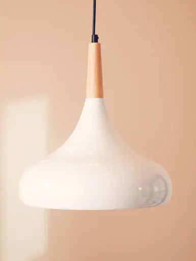 White Curved Pendant Light | Stockholm