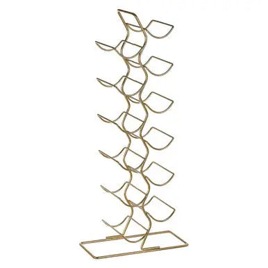 12 Bottle Wine Rack with Gold Finish | Wren